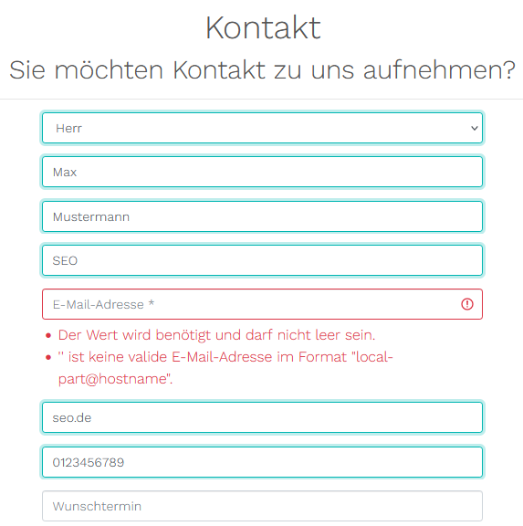 Conversionoptimierung Köln Kontaktformular